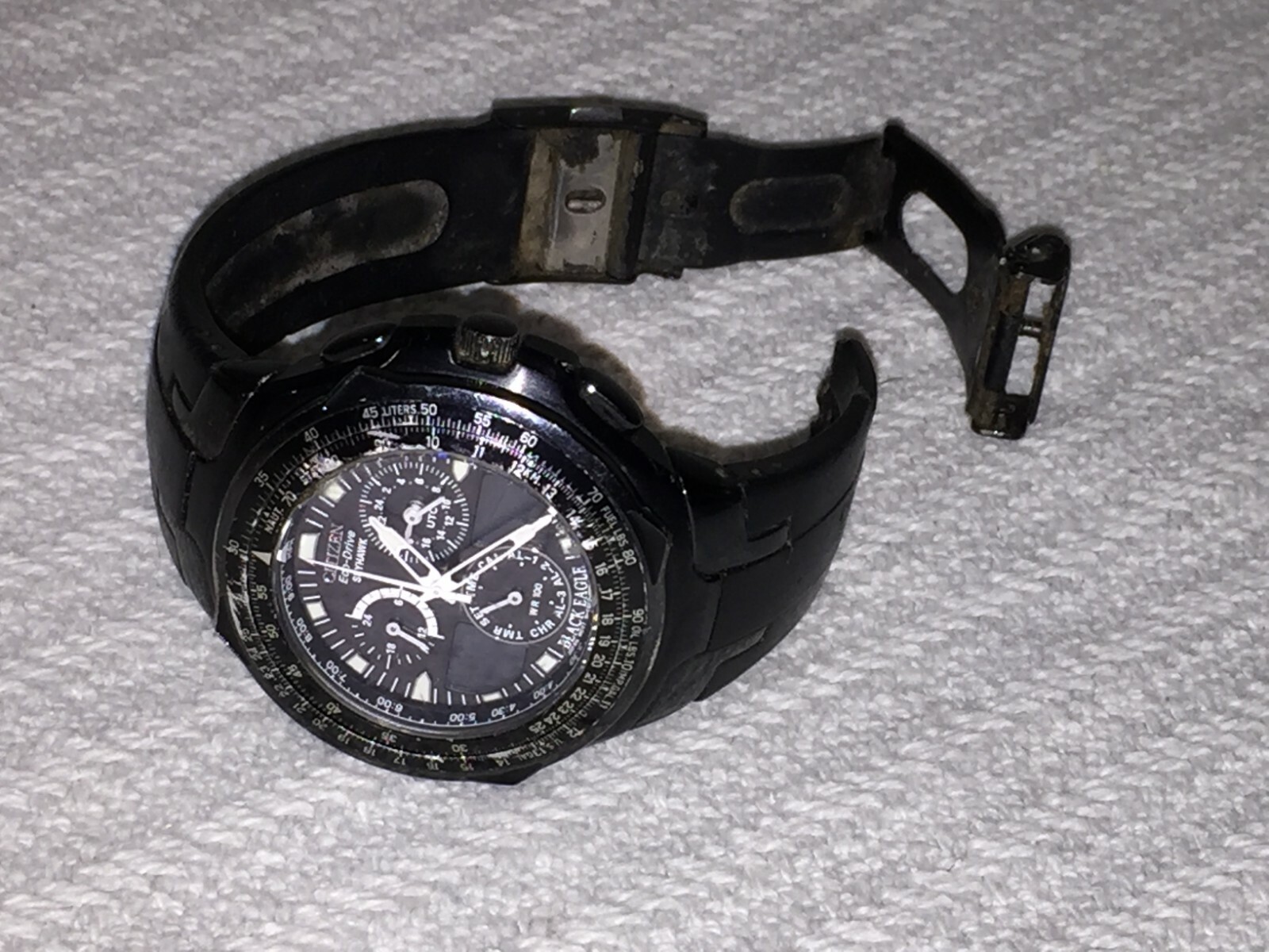 citizen eco drive skyhawk black eagle