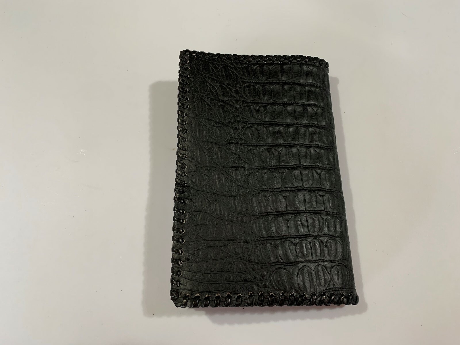 Oil Field Alligator Print Leather Pipe Tally Book Cover 6.75