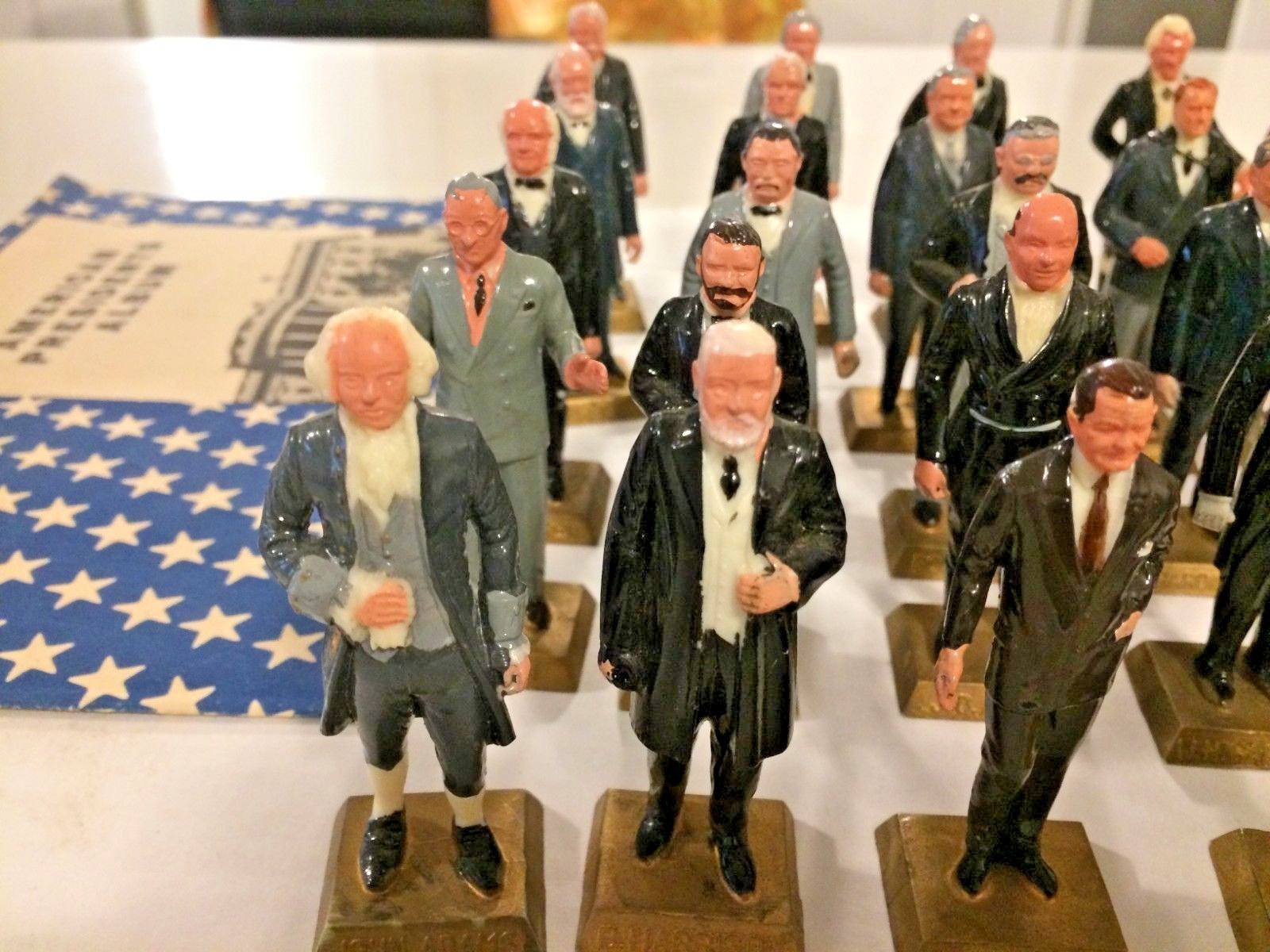 33 Vintage 1960’s Marx Plastic Toys President Collection Figures Miniature