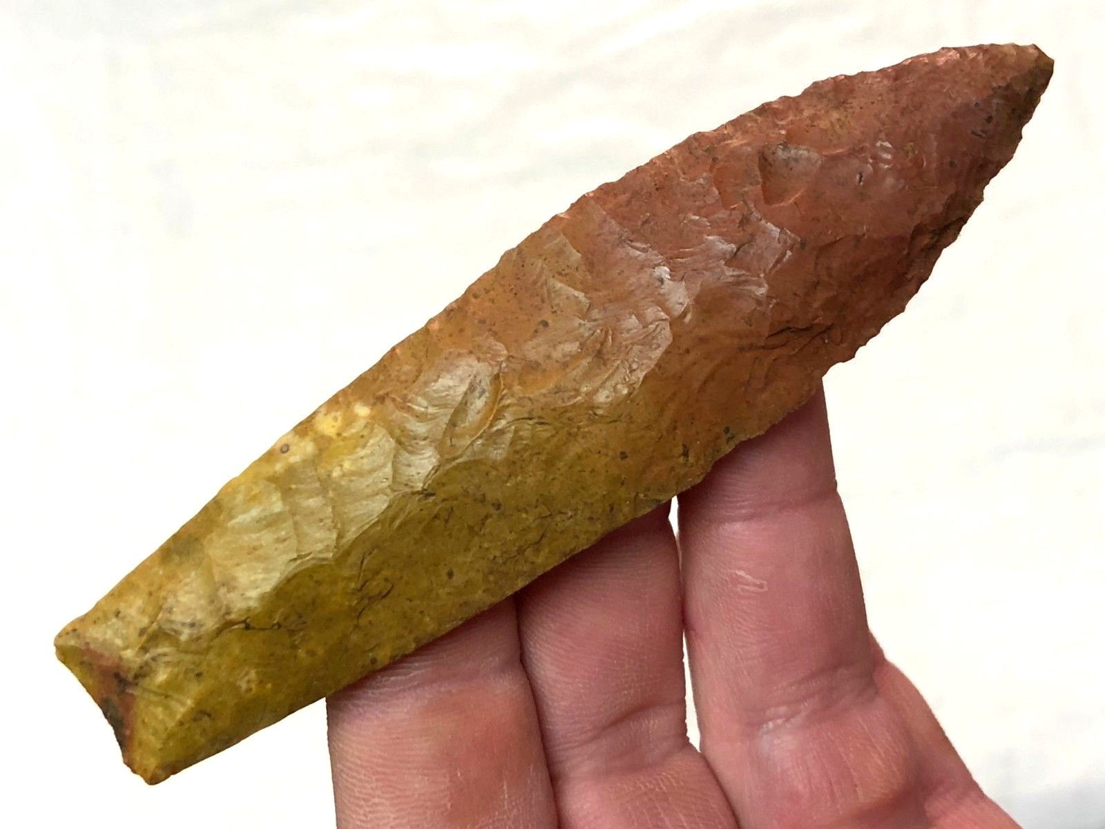 EXCEPTIONAL PALEO AGATE BASIN CEDAR CO., MO. AUTHENTIC ARROWHEAD ARTIFACT LM3