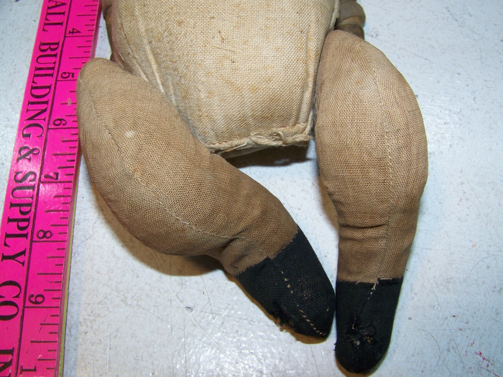 83. Vintage 1800 cloth  Doll Body Parts 10 Tal, used