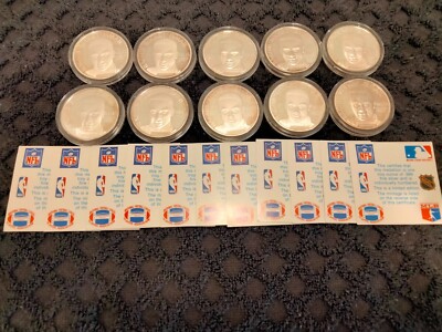 1991 Limited Edition Raghib Rocket Ismail Silver Coins Set of 10, 10 1 oz coins