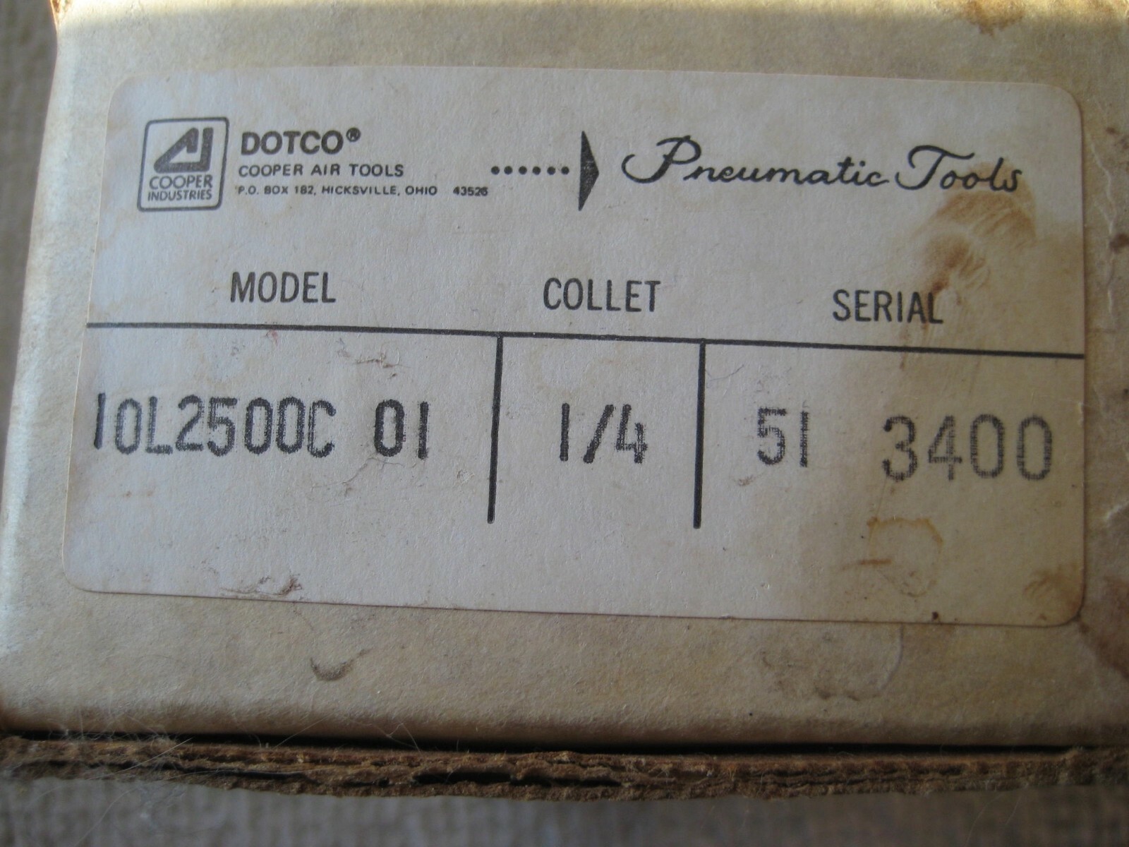 Dotco router assembly 14-2180