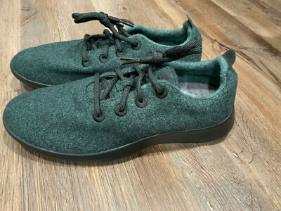 Allbirds Wool Runners Dark Kea Green/Black Soles Athletic Shoes Men s Sz 10