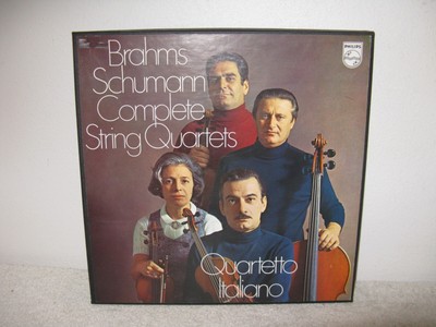 QUARTETTO ITALIANO- BRAHMS / SCHUMANN COMPLETE STRING QUARTETS-PHILIPS 3 LPs