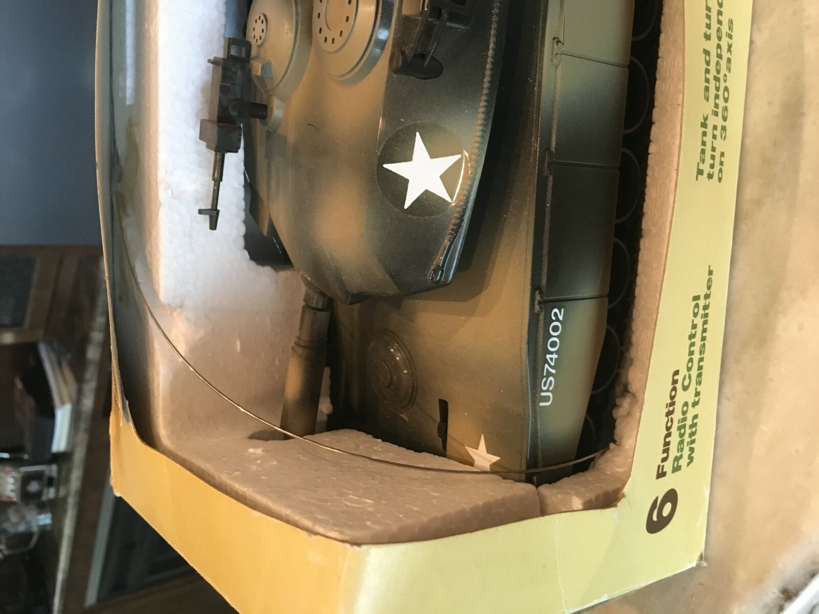 1981 Remco Power Command RC 6 Function US Army XM1 Main Battle Tank with Transmi