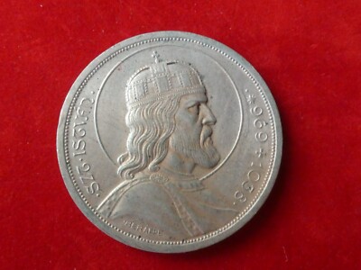 Ungarn , 5 Pengö 1938 , Der heilige Stephan , Silber , stgl.