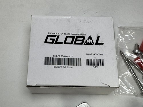 ASI GLOBAL 40-8265040 HARDWARE KIT BATHROOM STALL DIVIDING PANEL 2-EAR STIRRUP