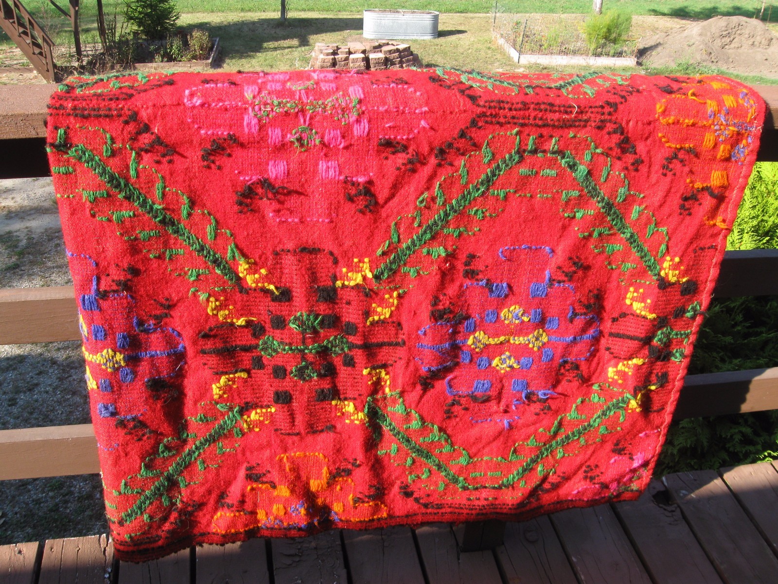 Vintage/Antique Hand Woven Rug Measuring 63