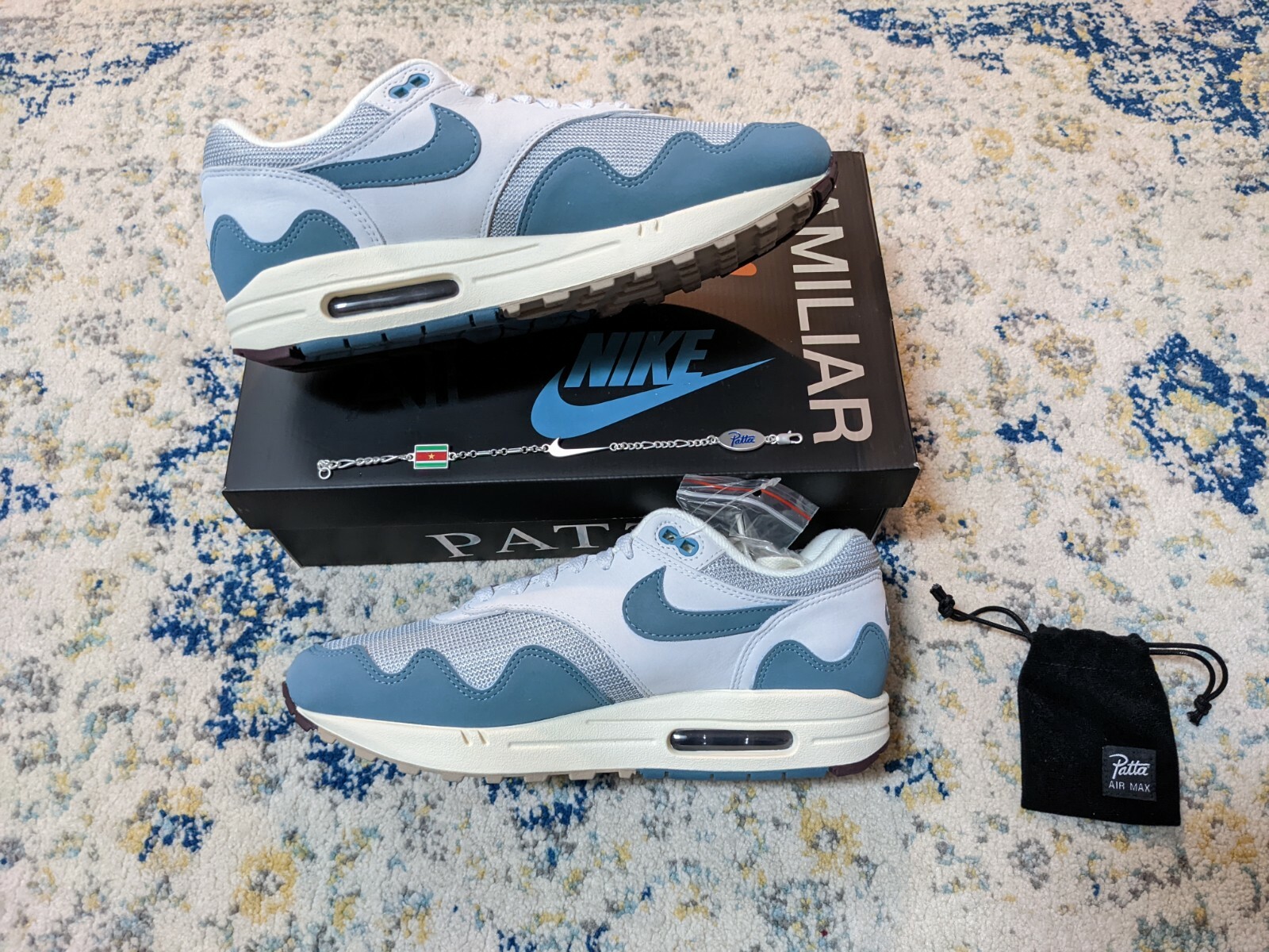 Nike Air Max 1 Patta Waves Noise Aqua 
