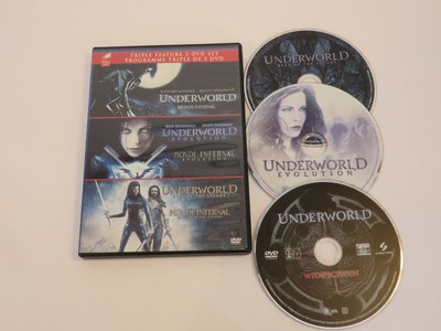 UNDERWORLD TRILOGY EVOLUTION RISE LYCANS CUT 3 MOVIES DVD
