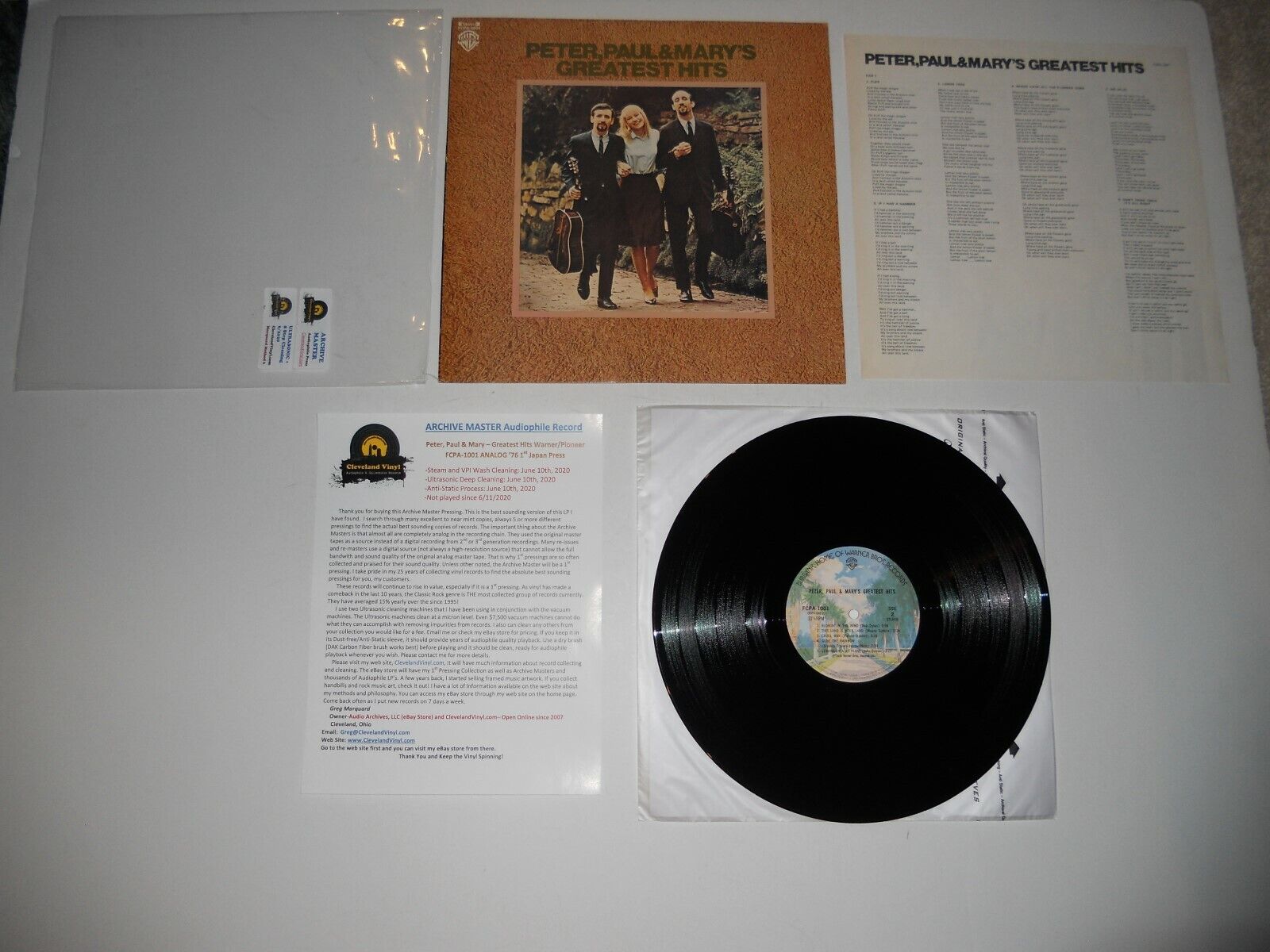 Peter, Paul & Mary Hits Analog Mint '76 1st Japan ARCHIVE Peter, Paul & Mary Hits Analog Mint '76 1st Japan ARCHIVE