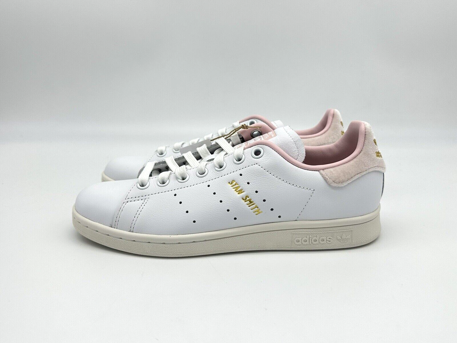 Adidas Stan Smith Women's Size 7.5 White Velvet Sandy Pink