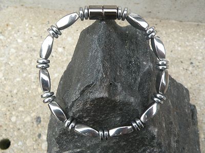 Super Power Silver 100% Magnetic Hematite Bracelet Anklet Necklace
