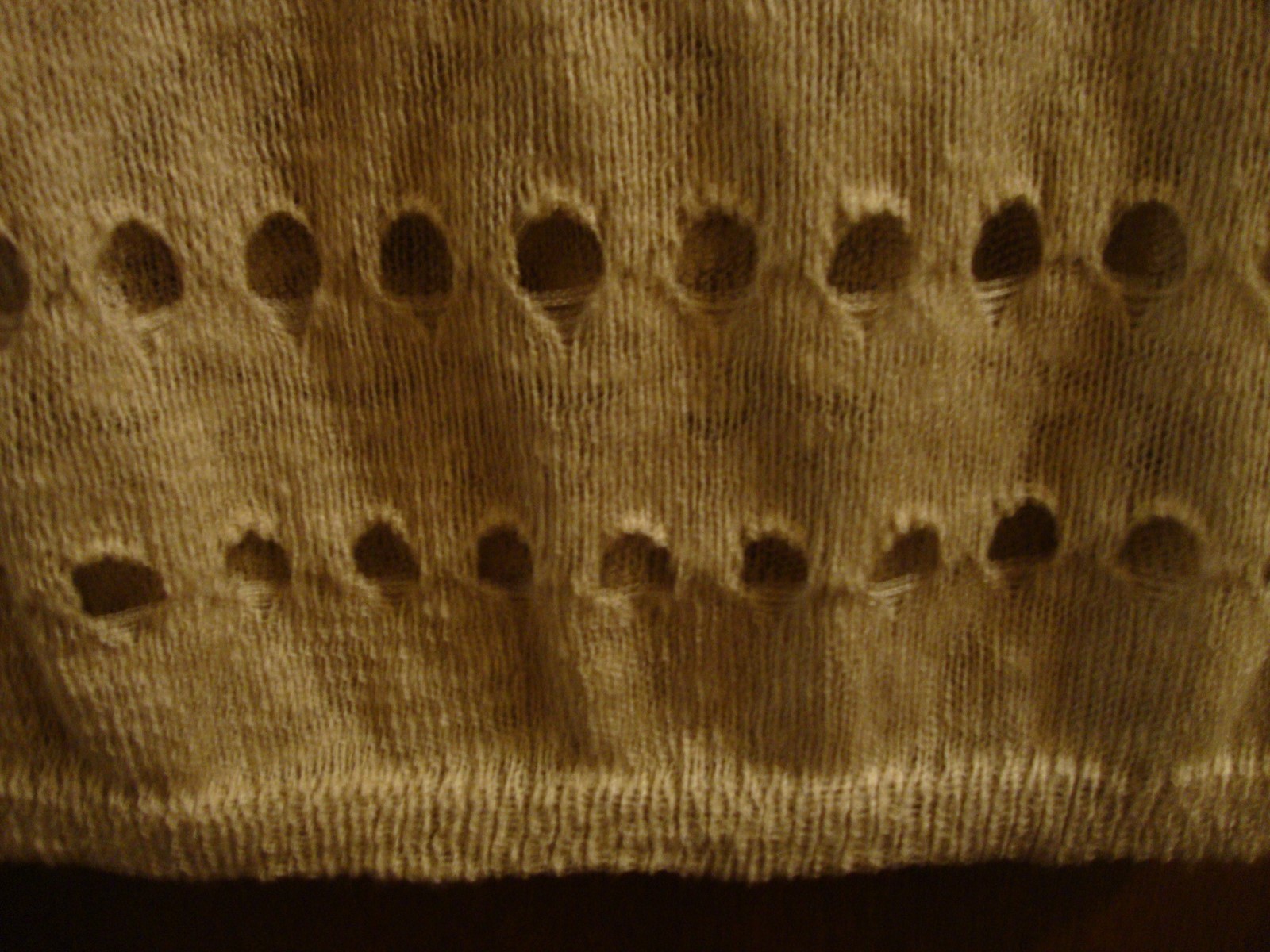 lot of 3 Size L ladie's clothing items: Multi-color top, beige sweater, camisole