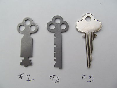 National Cash Register Keys #1,#2,& #3 bell key. Fits 300 class NCR's