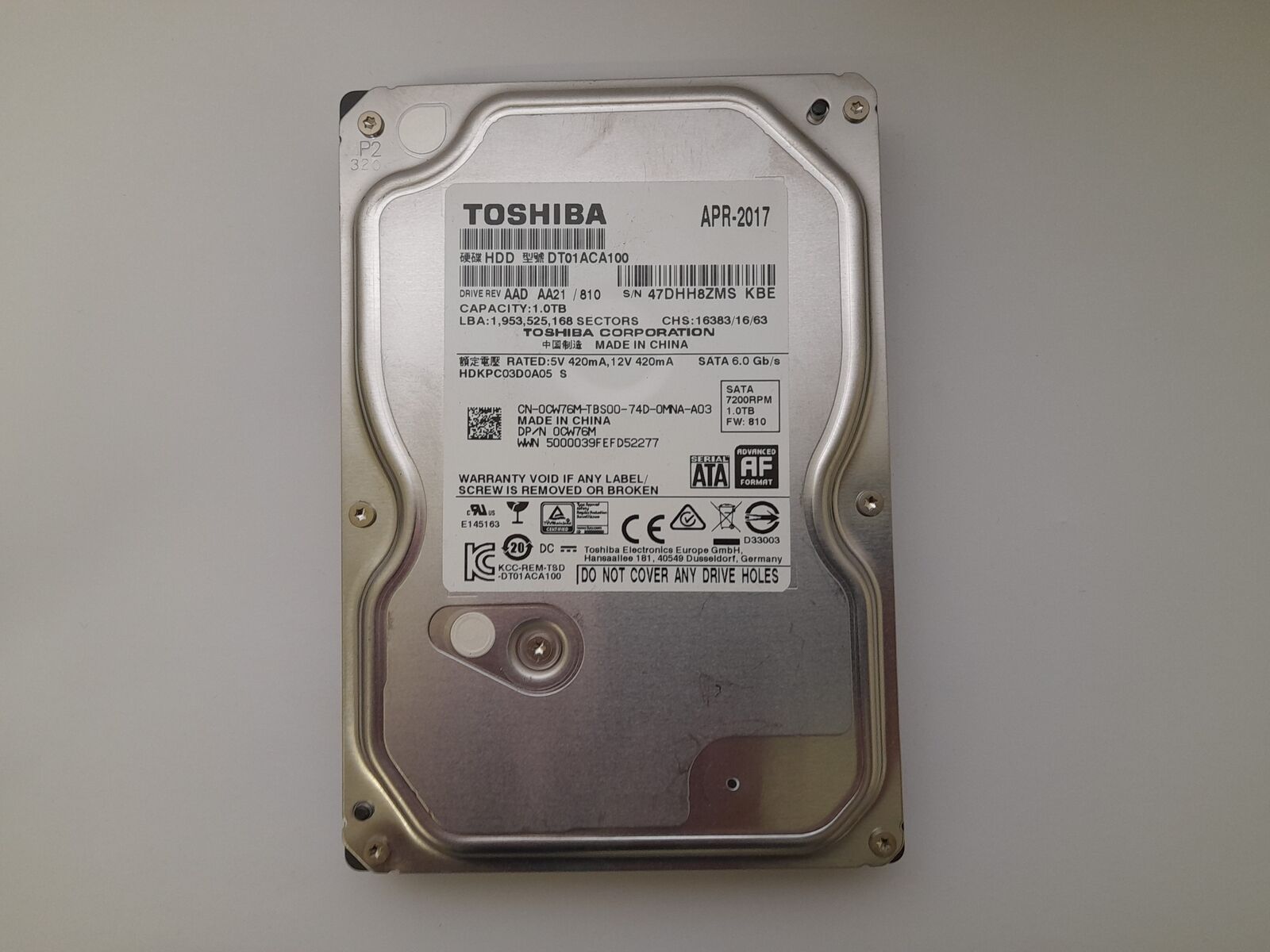 Toshiba DT01ACA100 1TB 3.5 Toshiba DT01ACA100 1TB 3.5