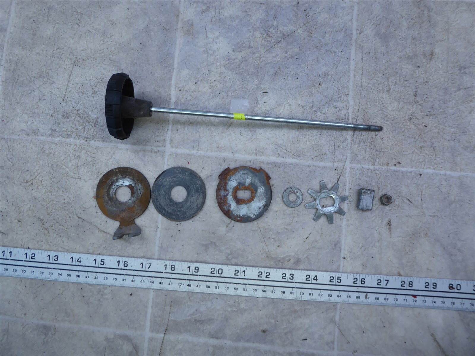 1969 Bridgestone BS 200 Twin S963) steering damper knob rod