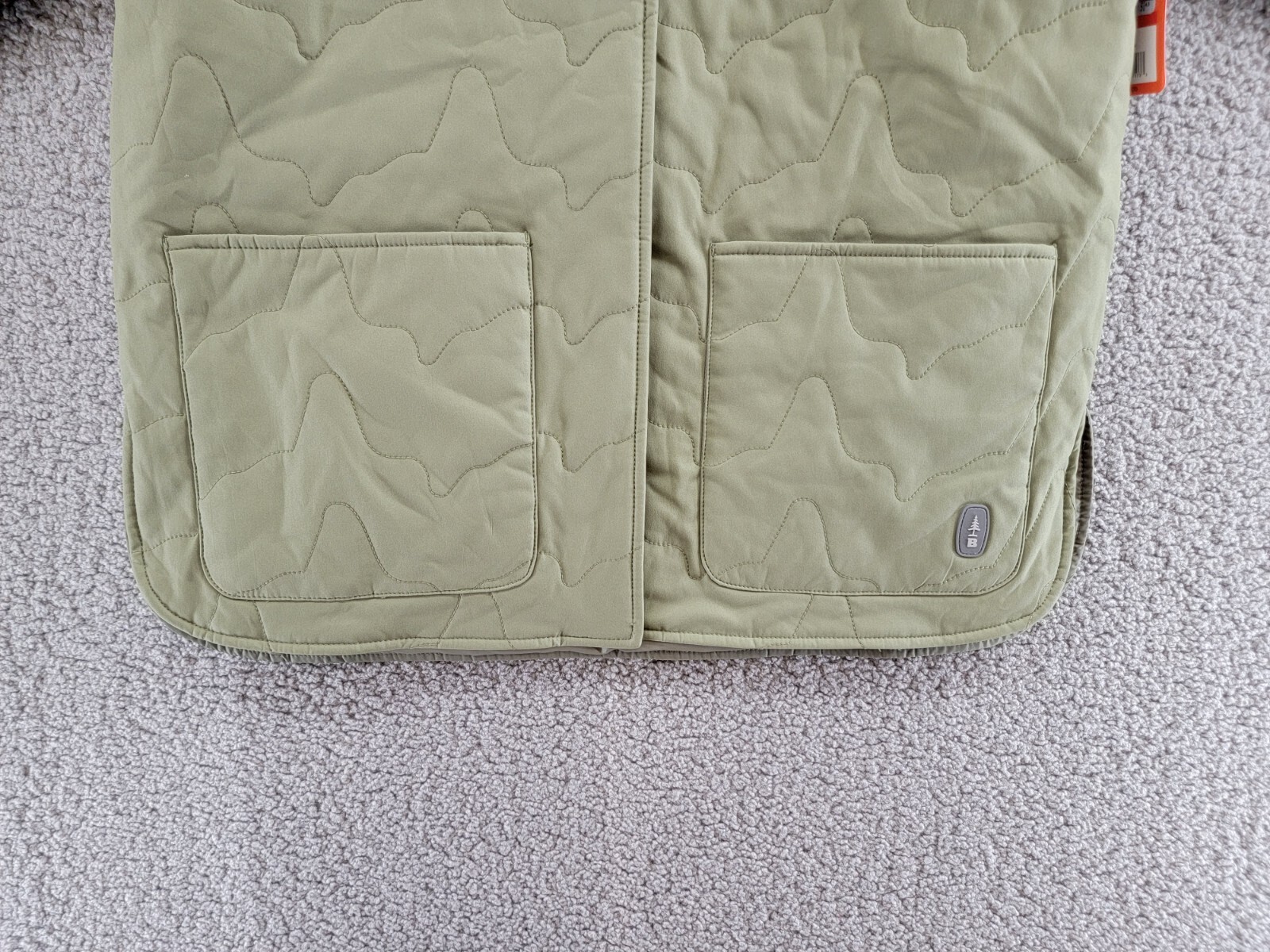 Bass Outdoor Quilted Long Sleeve Jacket Women XS Deep Lichen Green High collar - Picture 4 of 17