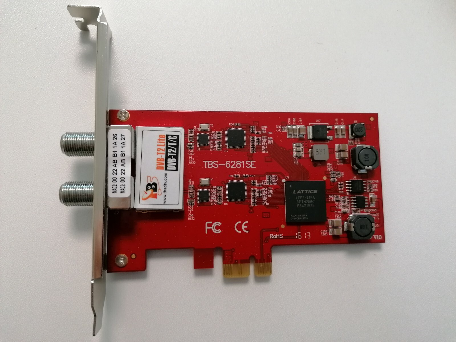 DVB-T2/C   TV-Karte   PCI-express  Dual-Kanal