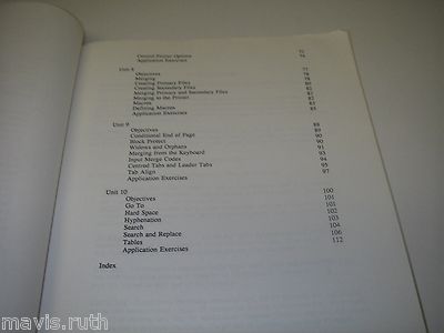 Vintage COMPUTING Wordperfect 5.1 Text & Exercises Donna Finlayson BOOK