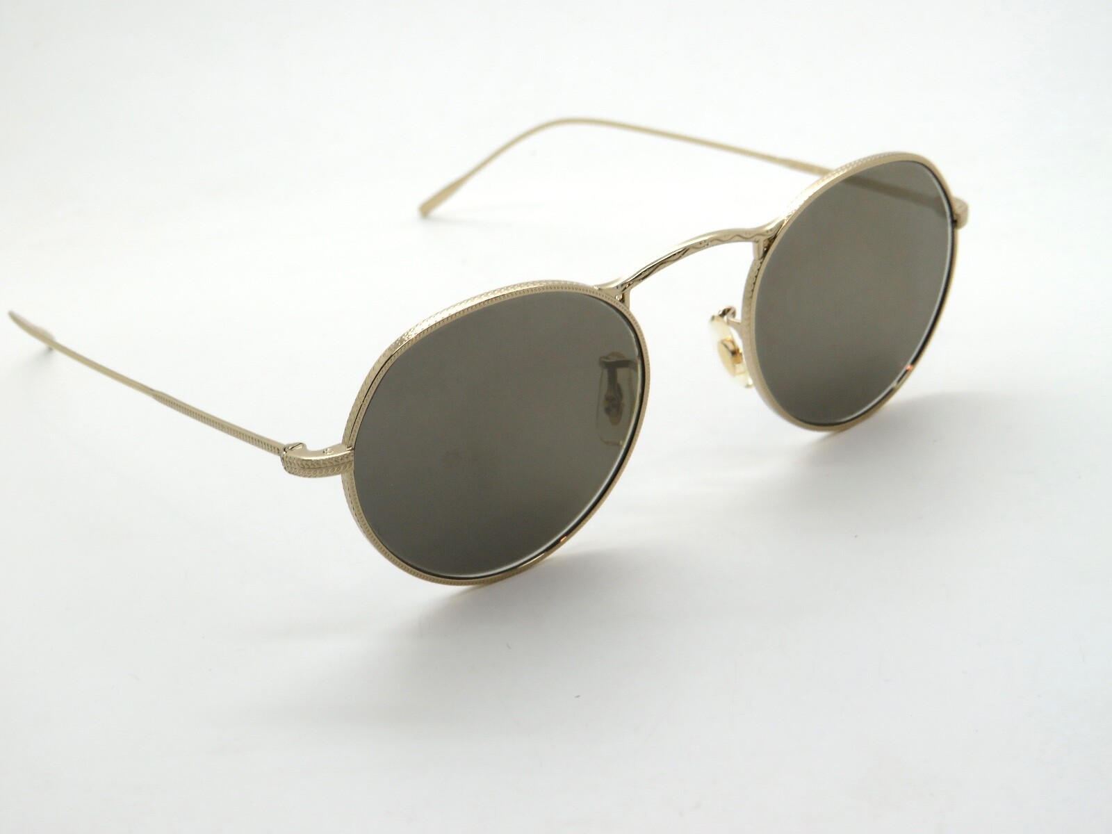 Pre-owned Oliver Peoples M-4 30th Ov1220s 503539 Soft Gold/grey Goldtone 49mm Sunglasses