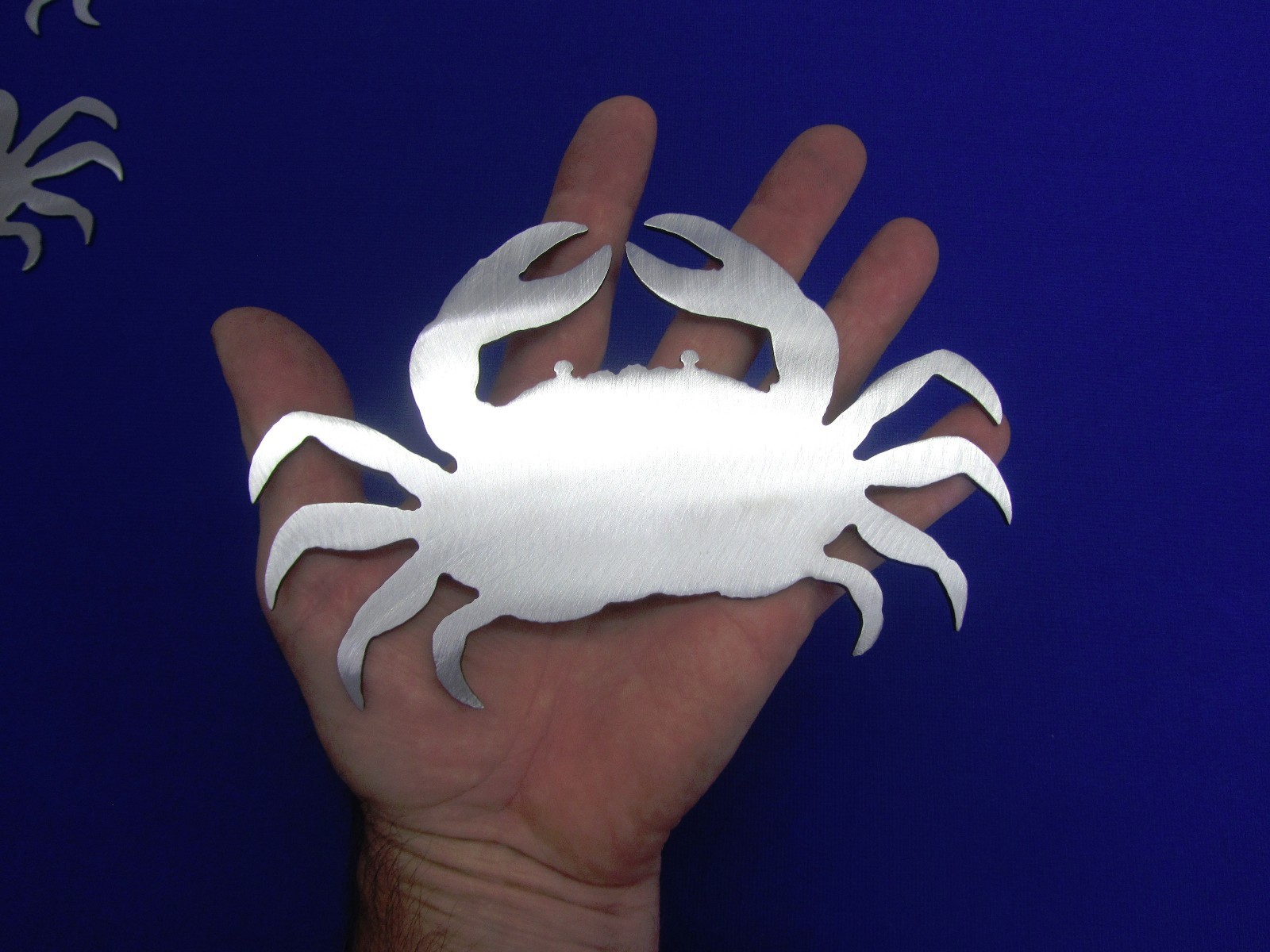 Lot of 10 Ocean Crab Man Cave Fish Fishing Plasma Cut Wall Art Sign 7x 4-1/2