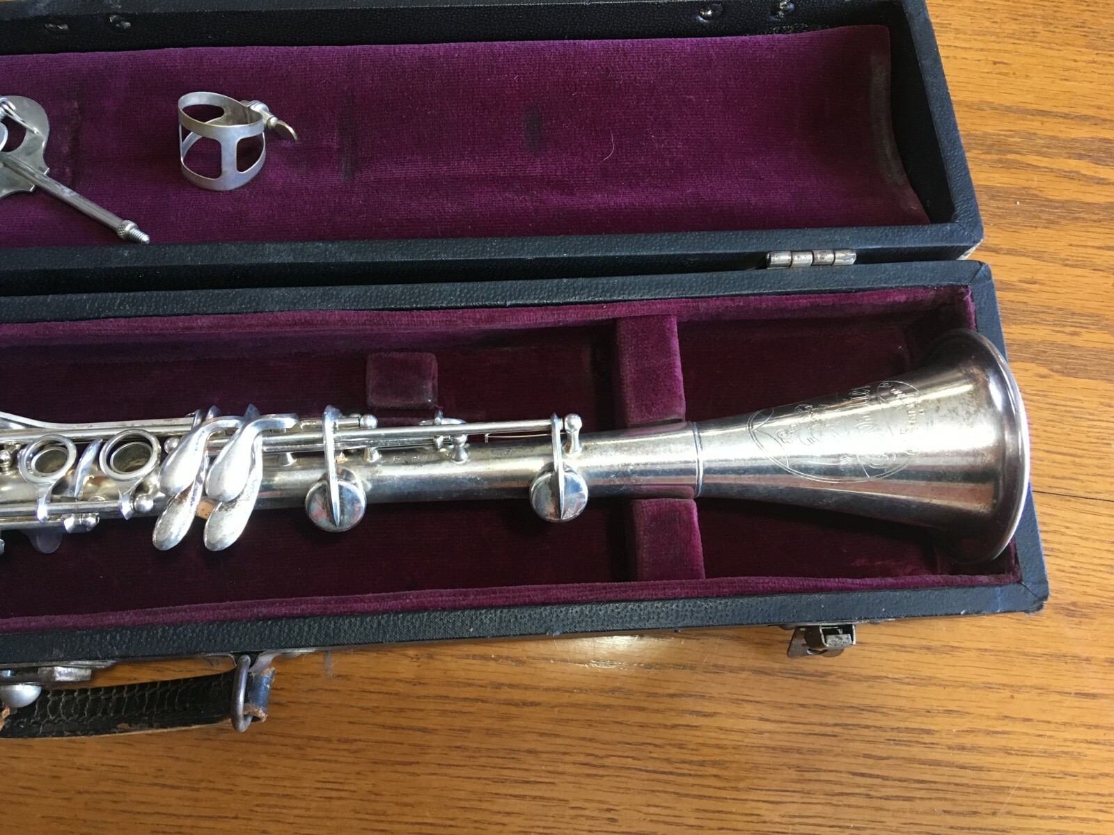 Cavalier Clarinet Made in Elkhart, IN 1930s Vintage Silver open holed with case