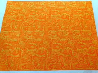 Zuzek Key West Hand Print Nantucket orange Scrimshaw fabric Lilly Pulitzer *BTHY