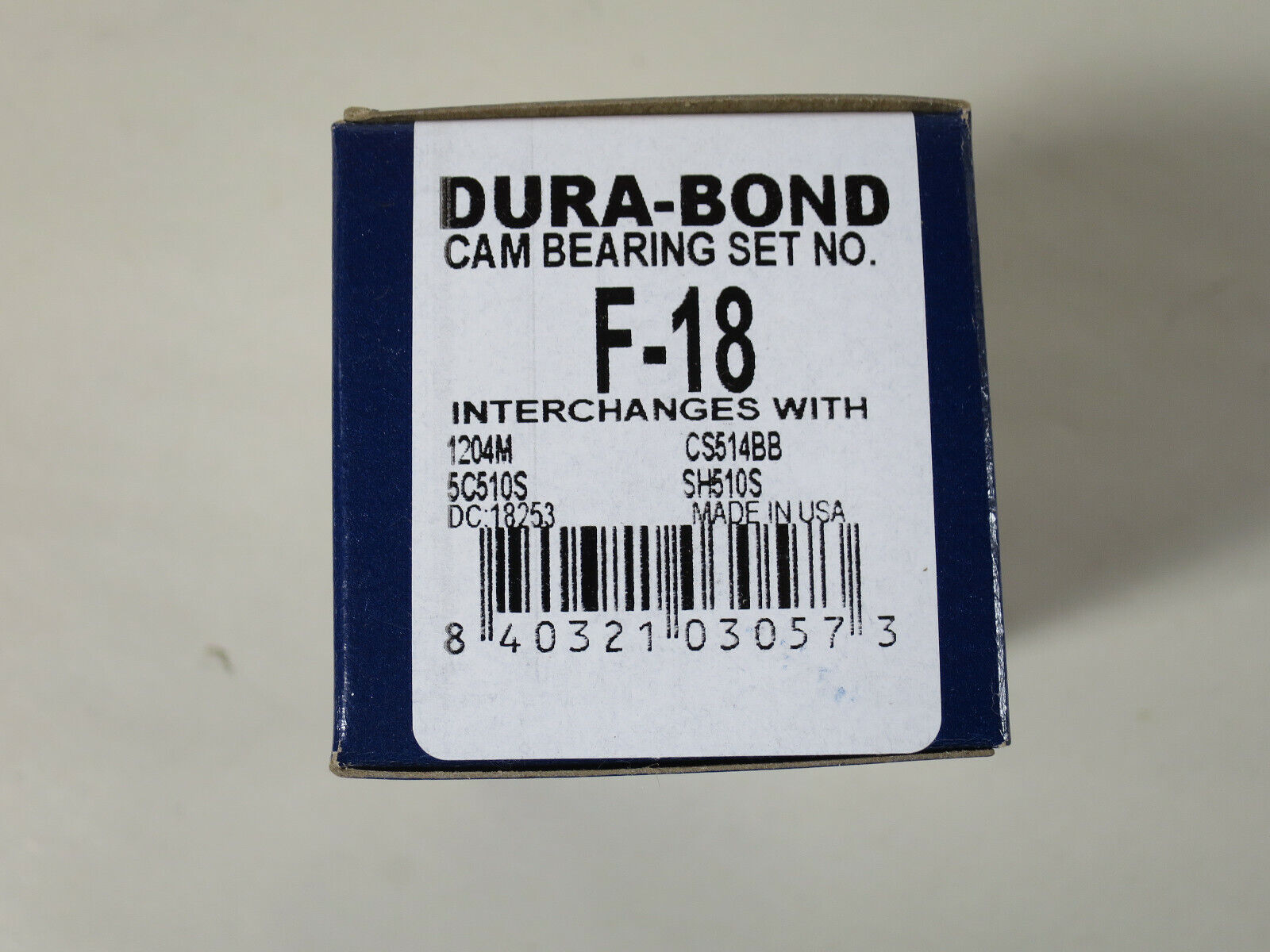 King Camshaft Bearing Set CS514BB; Standard Replacement For SBF