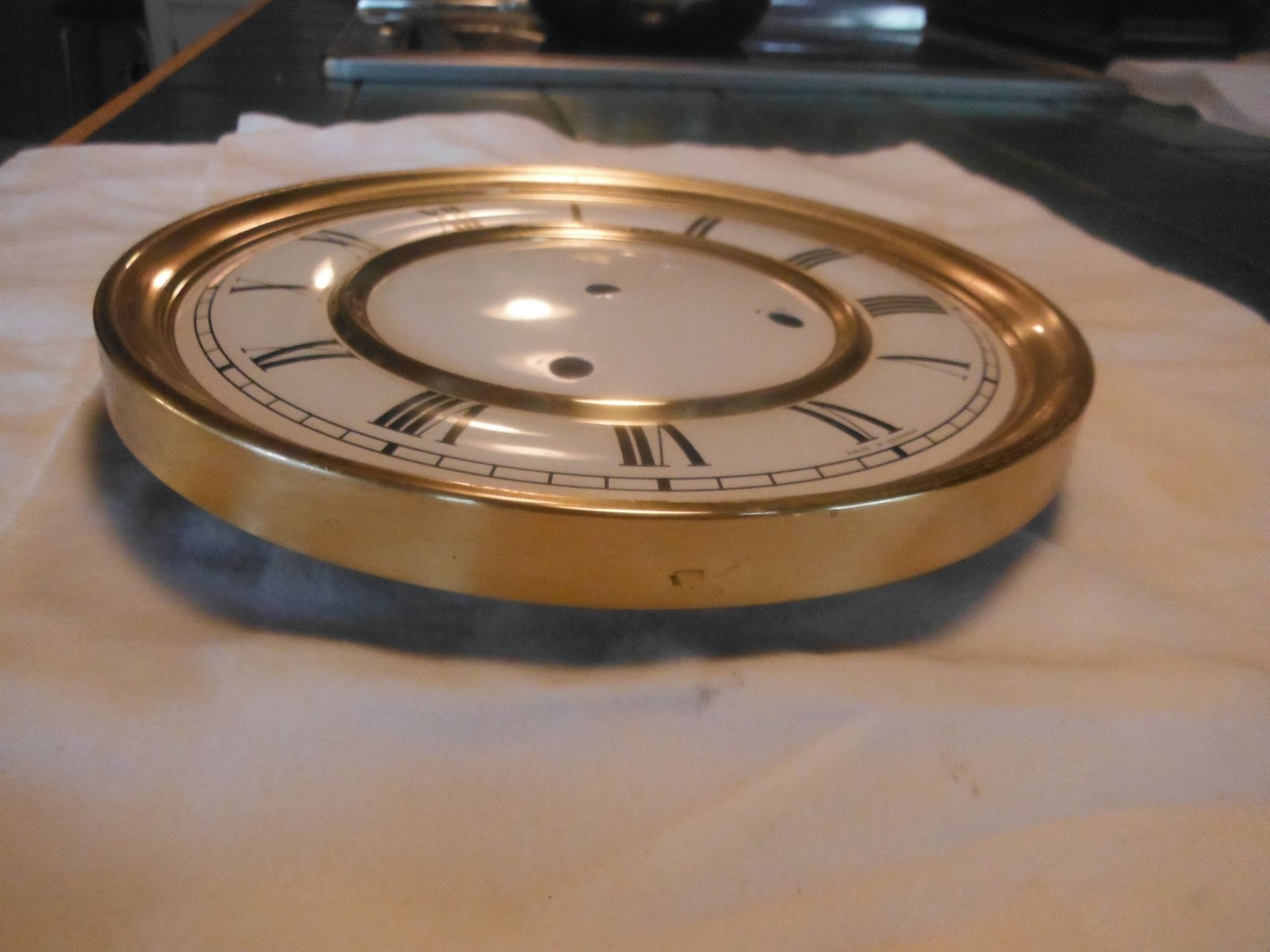 German Porcelain Regulator Clock Dial Face Replacement 7 7/8” Diameter