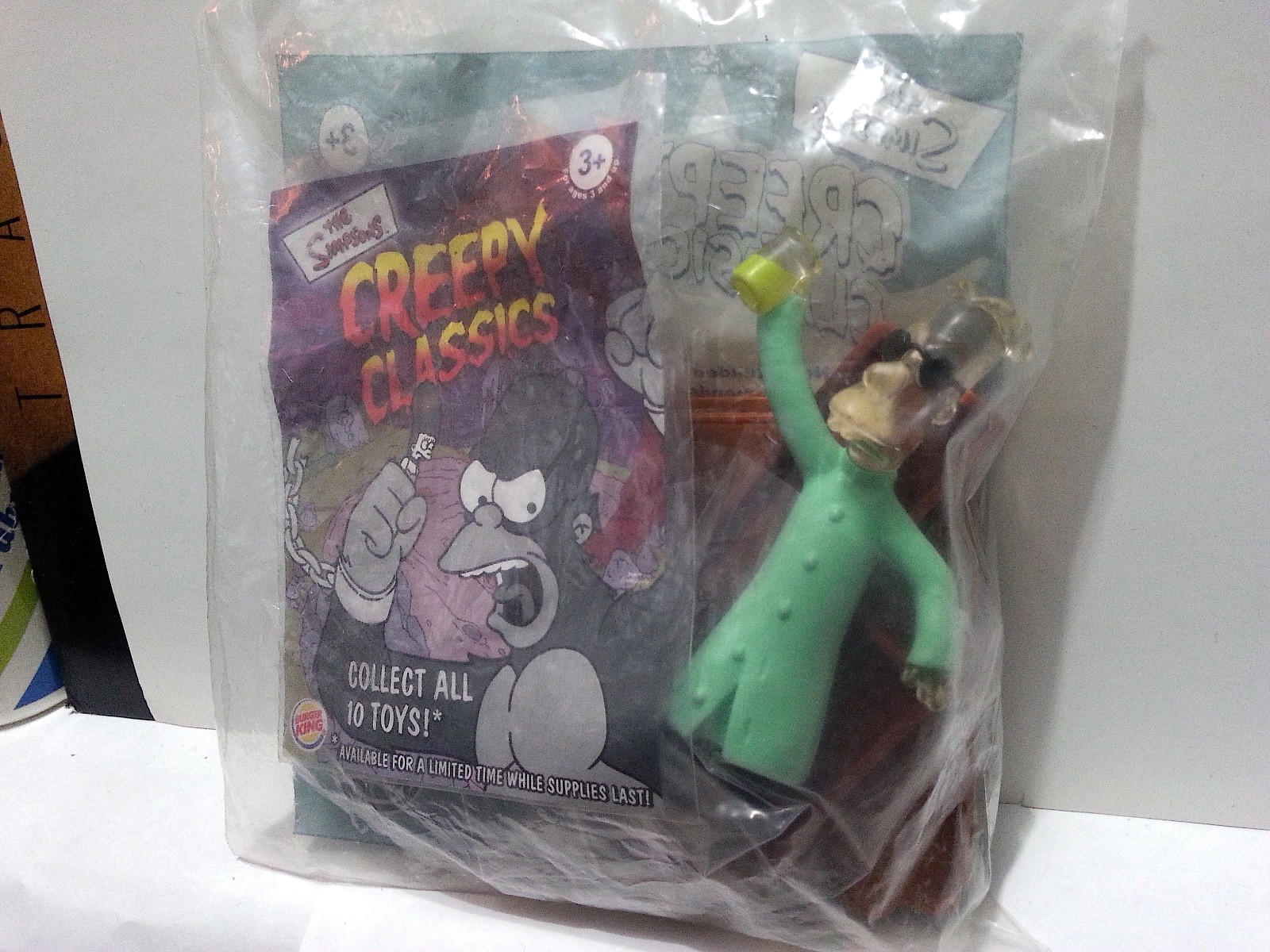 THE SIMPSONS PROFESSOR FRINK BURGER KING CREEPY CLASSICS 2002 TOY UNOPENED!