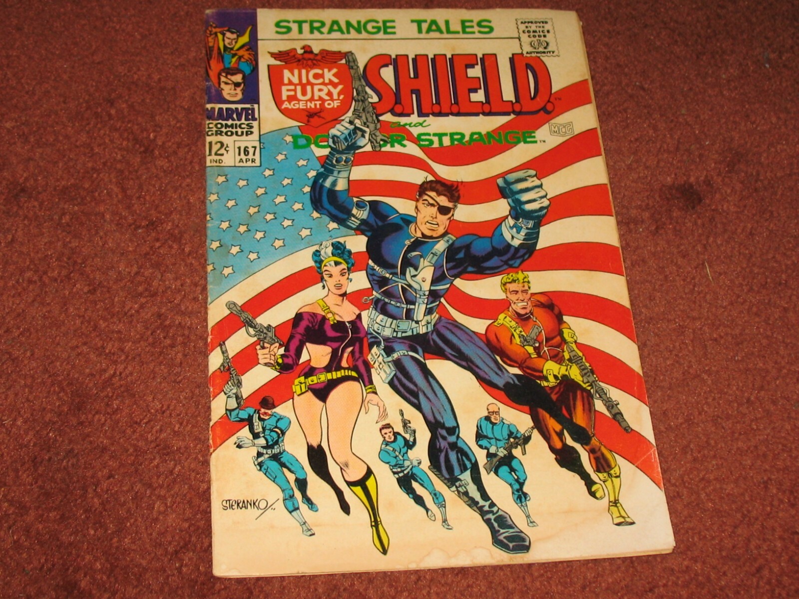 Nick Fury Steranko 1968年 Dr. Strange Strange Tales #167 ~Marvel Steranko Nick Fury SHIELD Doctor