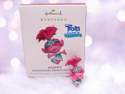 2021 Hallmark Trolls ''Poppy'' Miniature Ornament