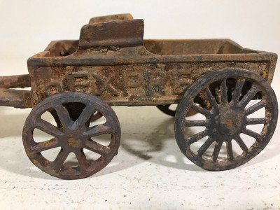 Vintage Cast Iron Goat Cart Toy express