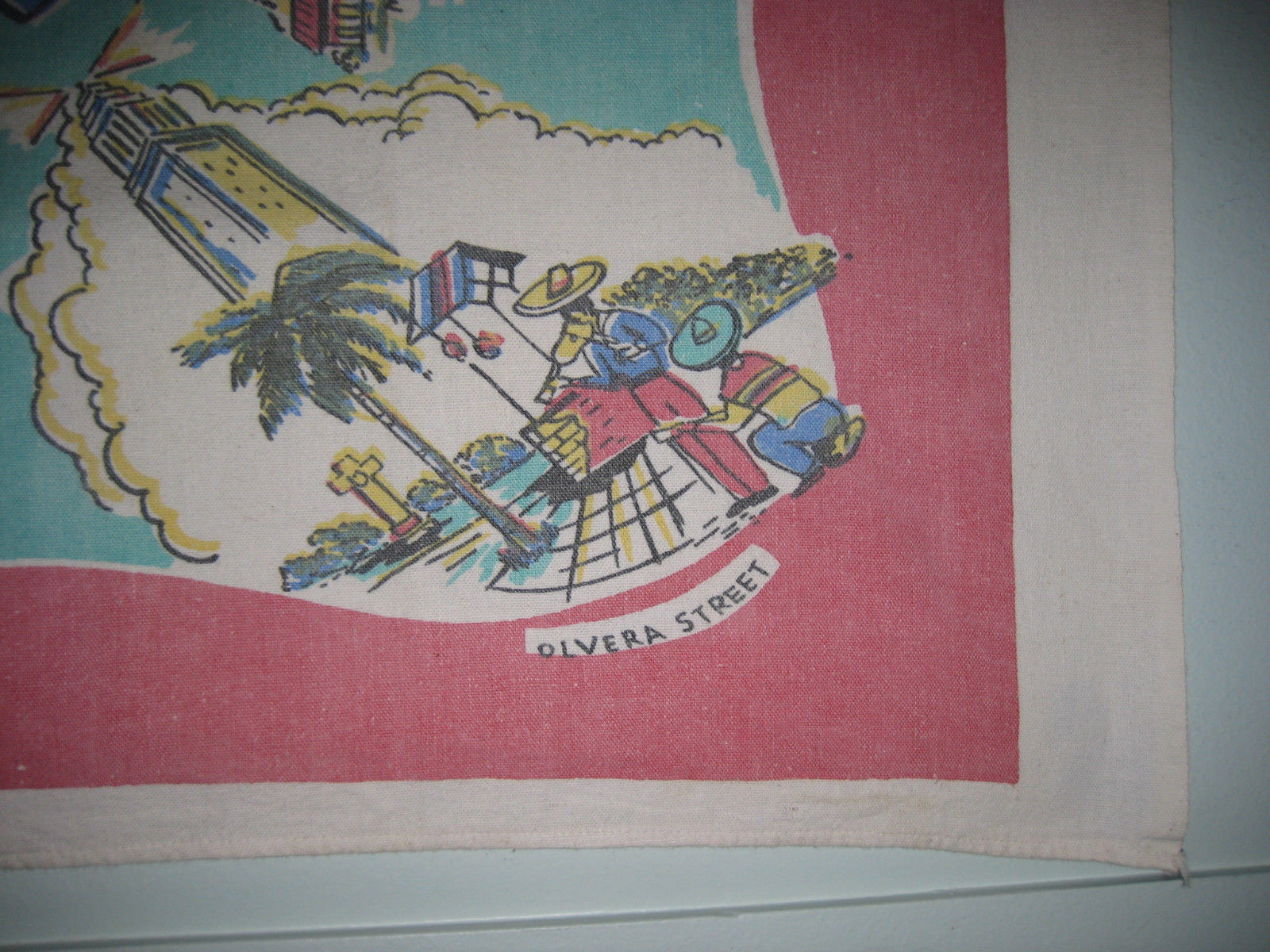 California State Picture Map Linen 1940s / 50s Vintage Pristine Mint 39