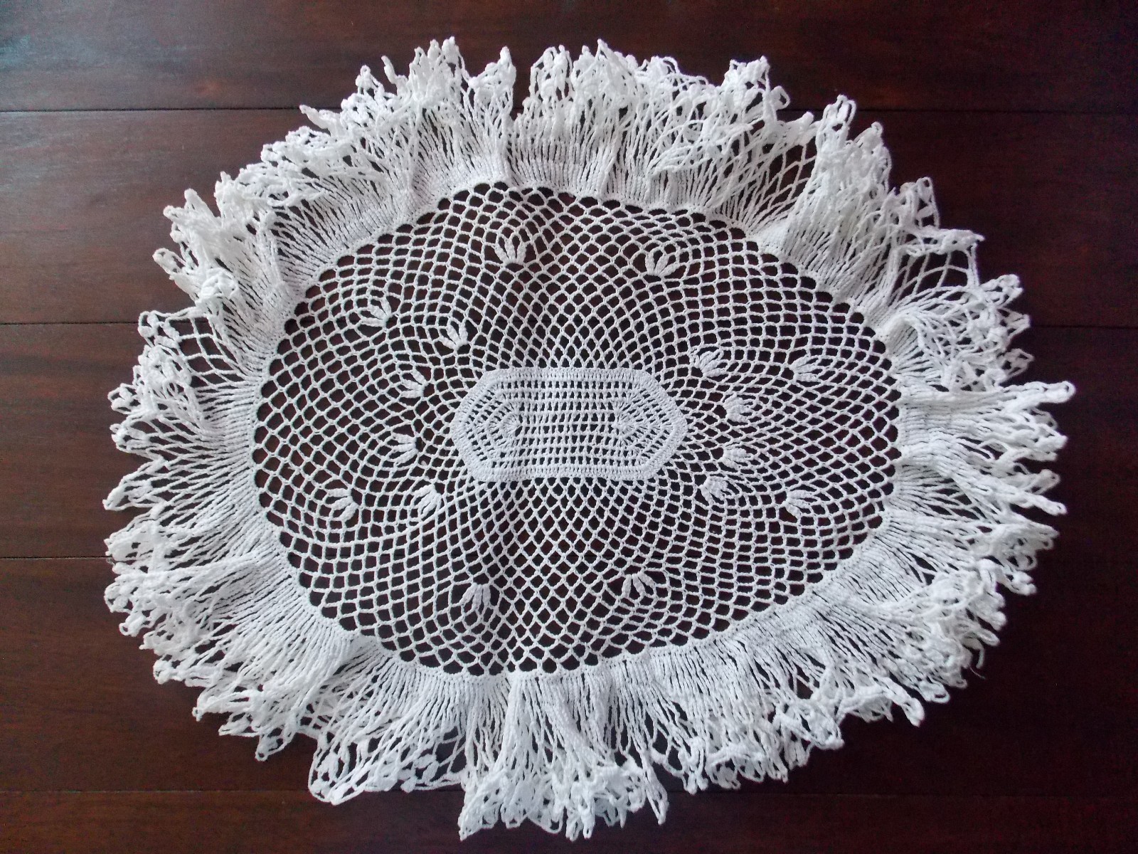 Vintage Handmade Crochet Doily White #176