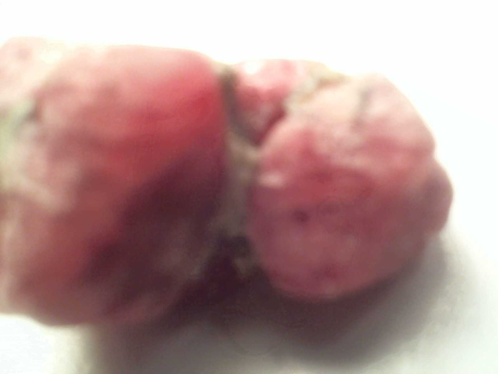 8.70CT . RED ROUGH DIAMOND - RARE  14X9X8MM.. TRANSPARENT  NO TREATMENT.