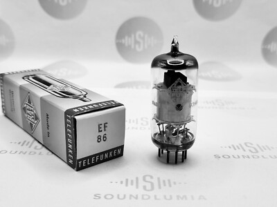 1x Telefunken EF86 = 6267 Silver Plates   Bottom - Berlin '58 - NOS
