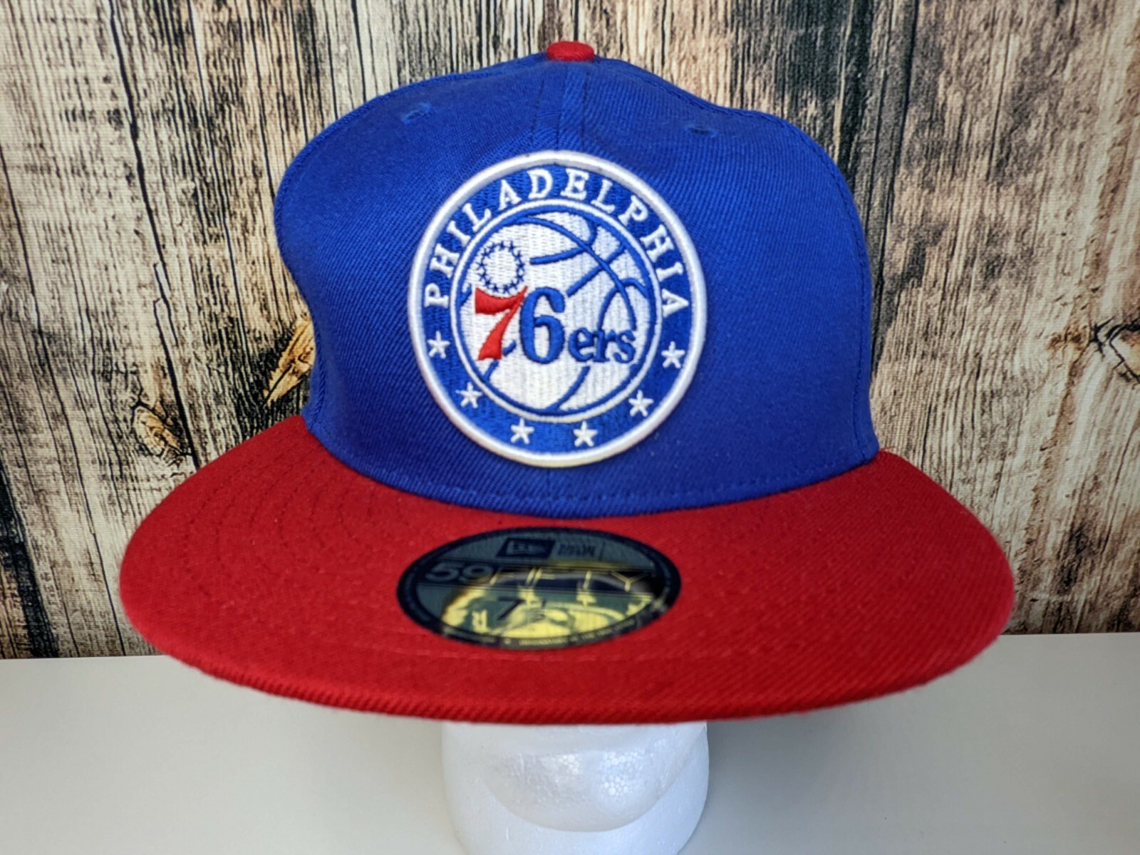 NWT Philadelphia 76ers Hat Cap Fitted Mens 7 1/2 NBA