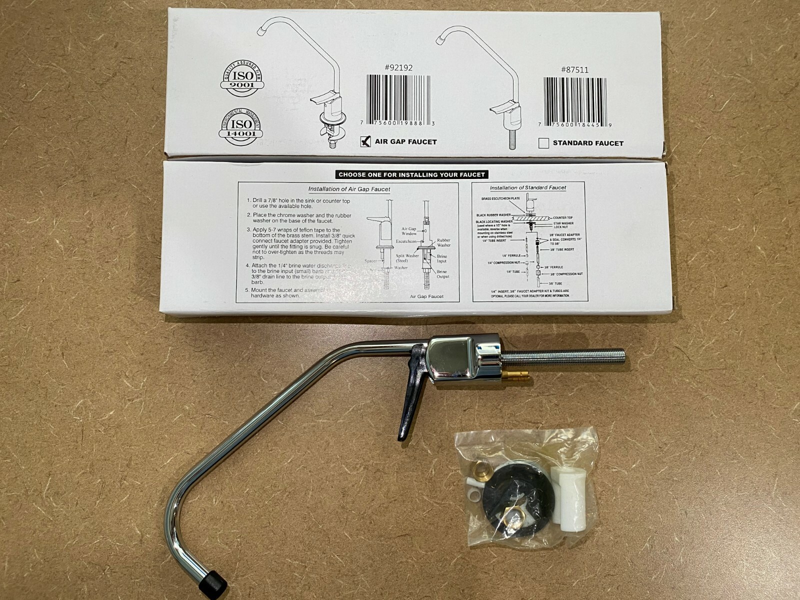 HYDROTECH Chrome Air-Gap Long Reach Drinking Water Faucet 92192