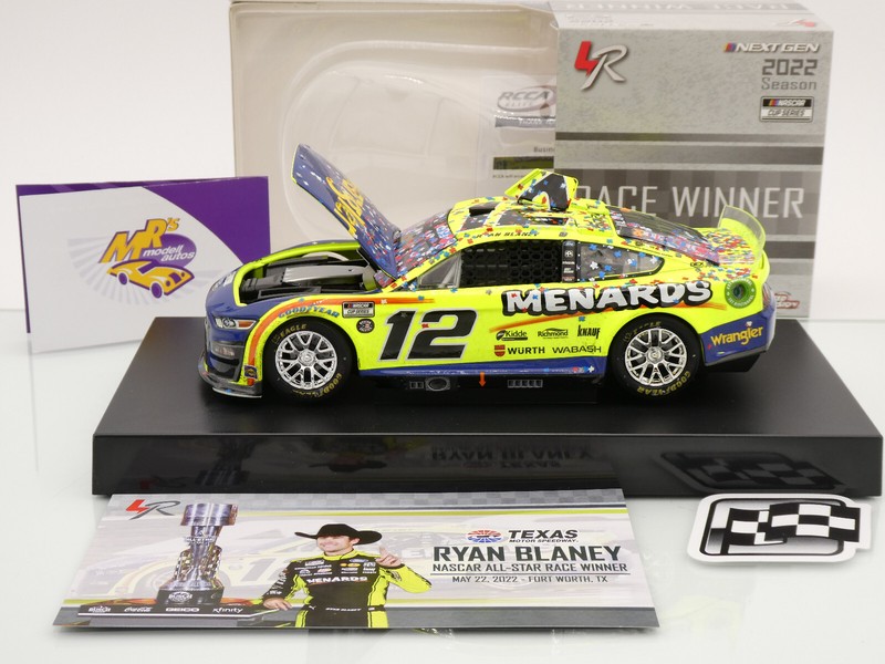 Lionel Racing W122223wrgrbas # Ford Nascar 2022 Ryan Blaney - Menards Win 1:24