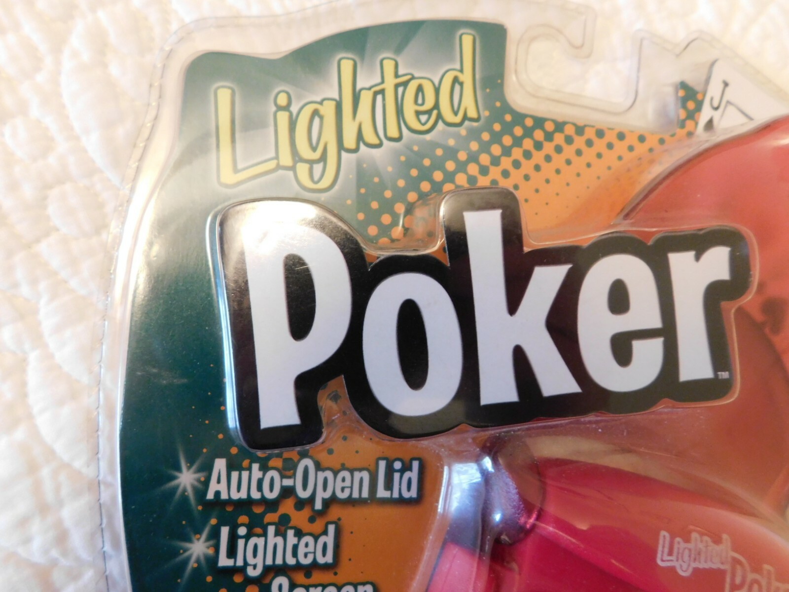 NEW Sealed Radica Poker Game Protective Auto-Open Lid Lighted Screen Hand Held