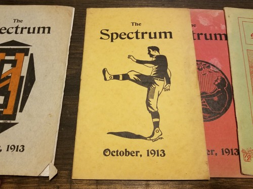 1913 LOT 4 CHESTER HIGH SCHOOL PENNSYLVANIA THE SPECTRUM MAGAZINE NEWS FOOTBALL