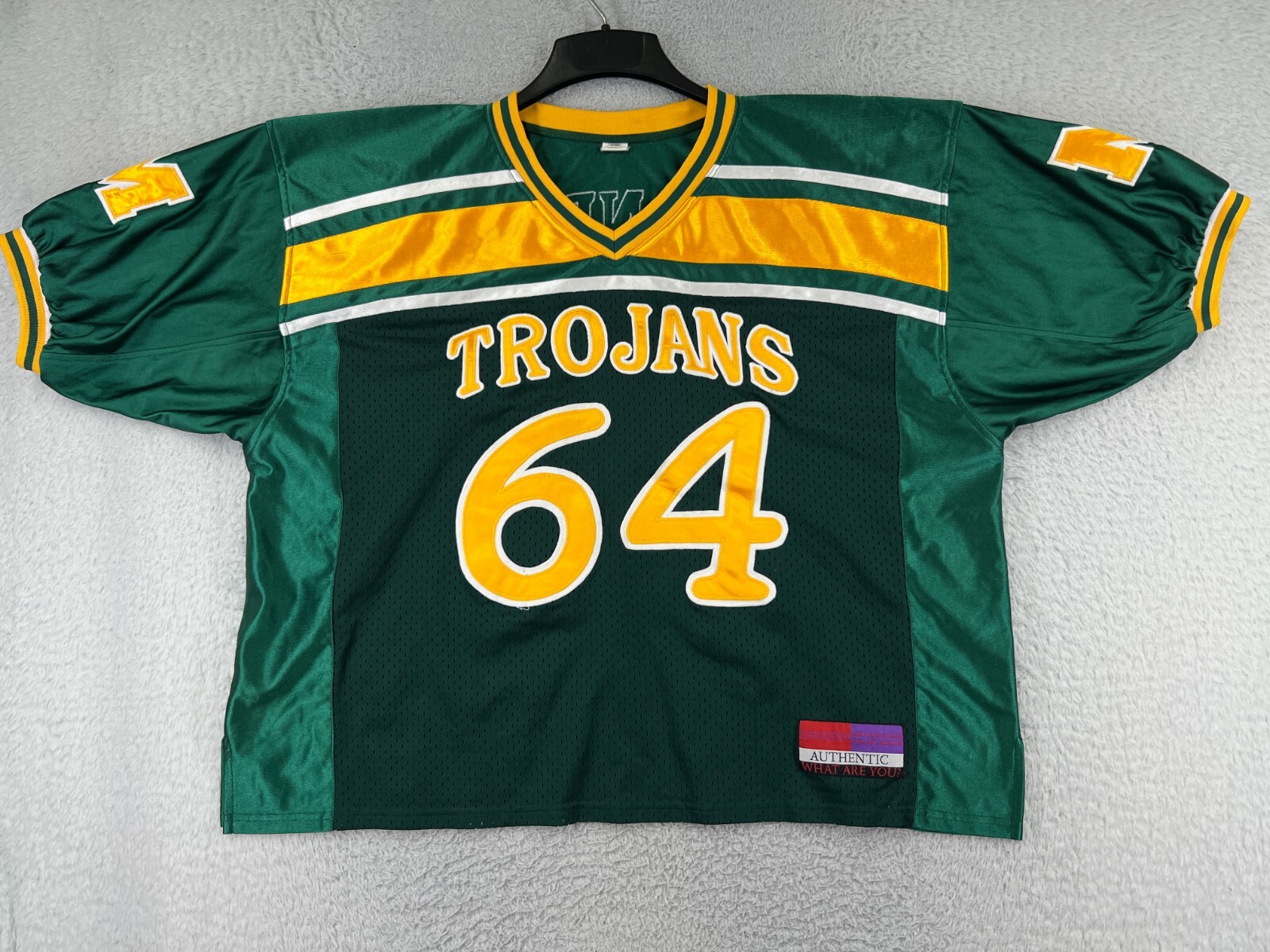 Trojans Football Jersey Adult 2XL XXL Green Yellow #64