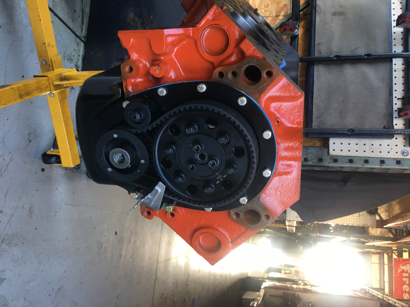 Chevy SBC 350 Standard Cam Height Timing Belt Drive System Black eBay