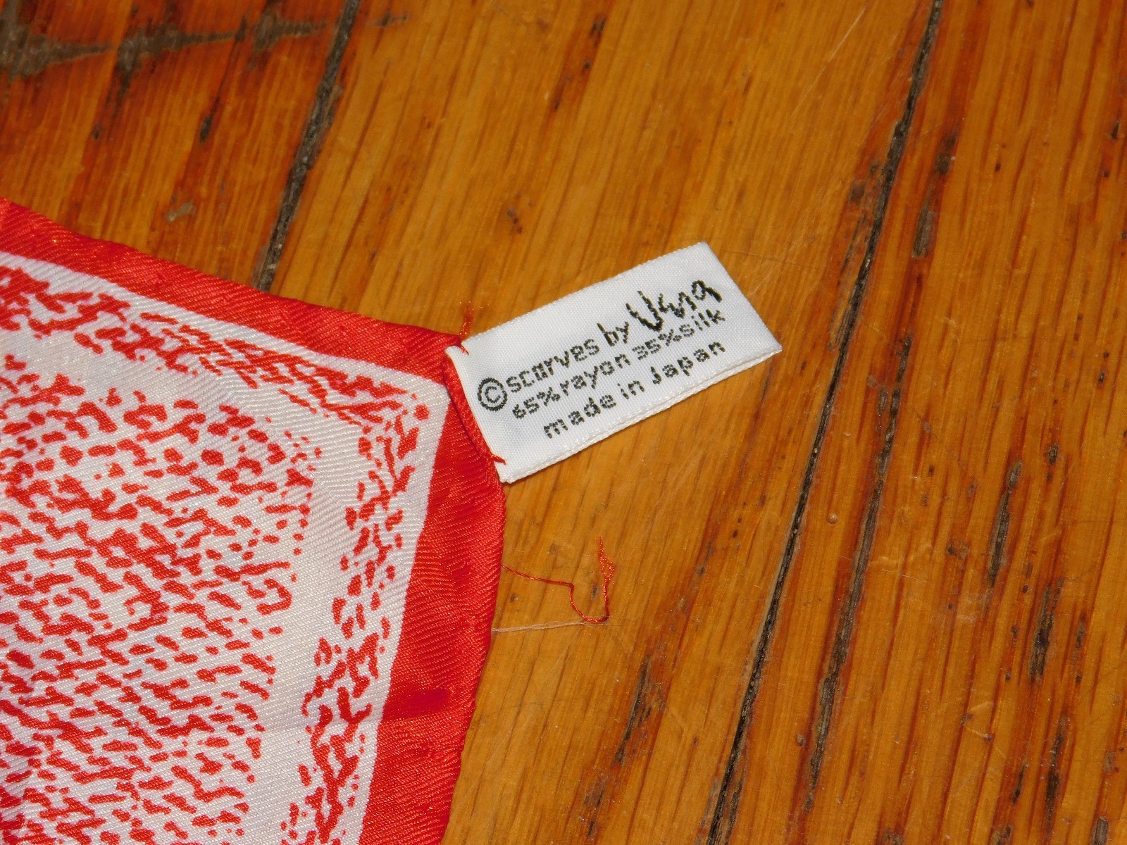 Vintage Vera Neumann Silk Rayon Blend Made In Japan Square Scarf 25
