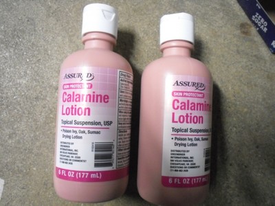 New ! 4  X 6 oz Assured Calamine Lotion Skin Protectant Topical Suspension USP 
