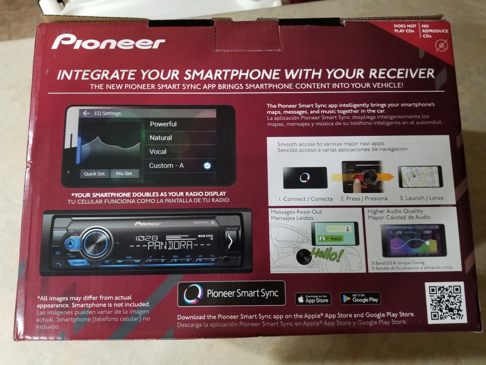 Pioneer Car Stereo Bundle MVH-S310BT Digital Media Receiver & 4 6.5