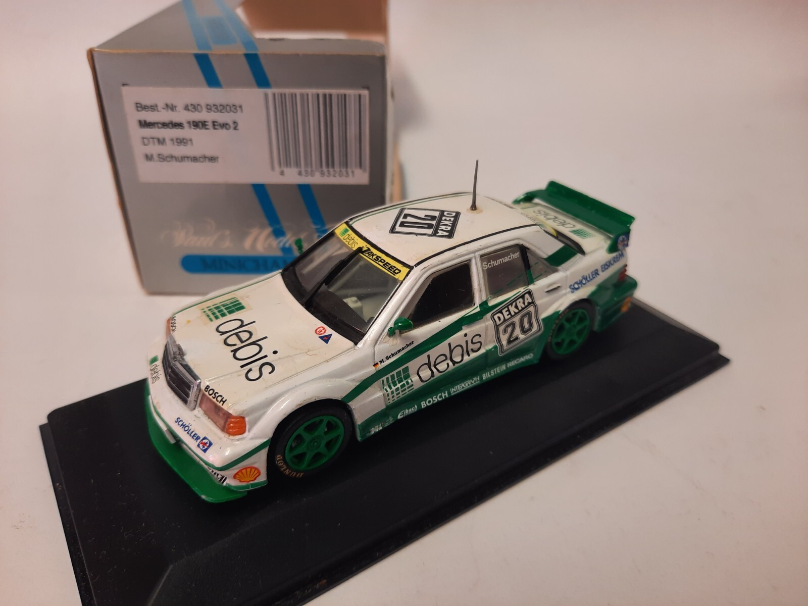 Minichamps Mercedes 190E Evo 2 #20 Michael Schumacher 1991 1